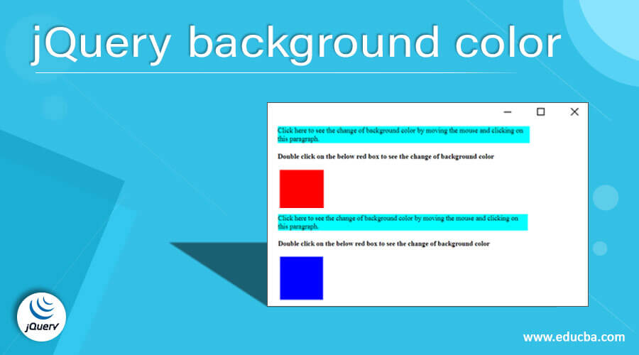 jQuery background color | How to set the background color in jQuery?