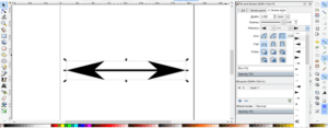 inkscape arrow end of line