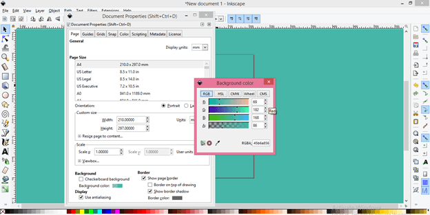 Inkscape background color output 7