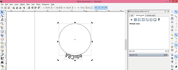 curve text inkscape