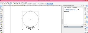 write curved text in inkscape