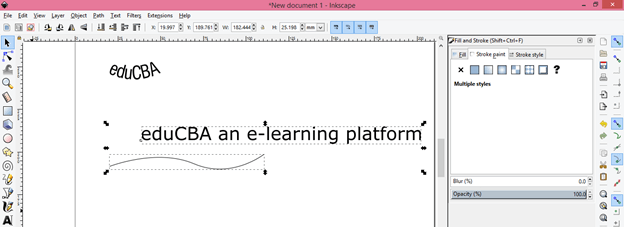 inkscape curved text