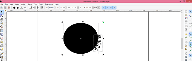 inkscape curved text