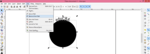 inkscape curved text