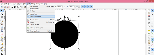 how to arch text in inkscape