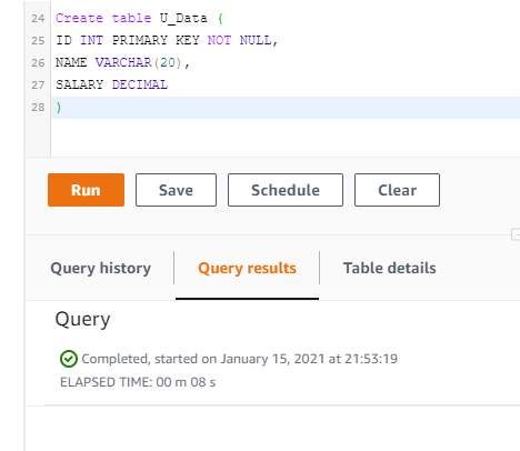 Query Result