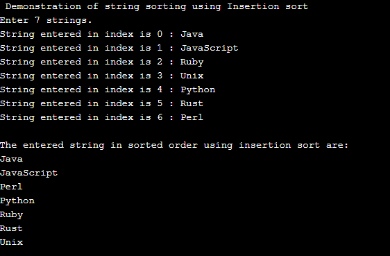 C Program: Sorts the strings of an array using bubble sort - w3resource