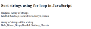 Sort string in JavaScript | Learn How to sort strings in JavaScript?