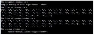 Sort string in Python | Working of Sort string in Python | Examples