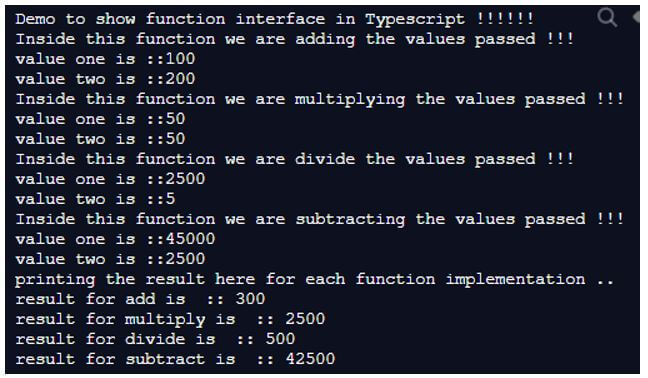 TypeScript Function Interface 1