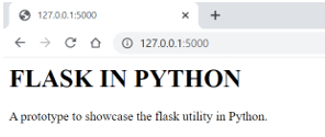 flask in python