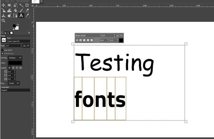 testing fonts 1