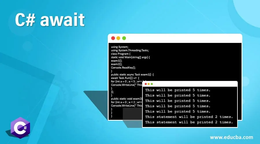 C# await