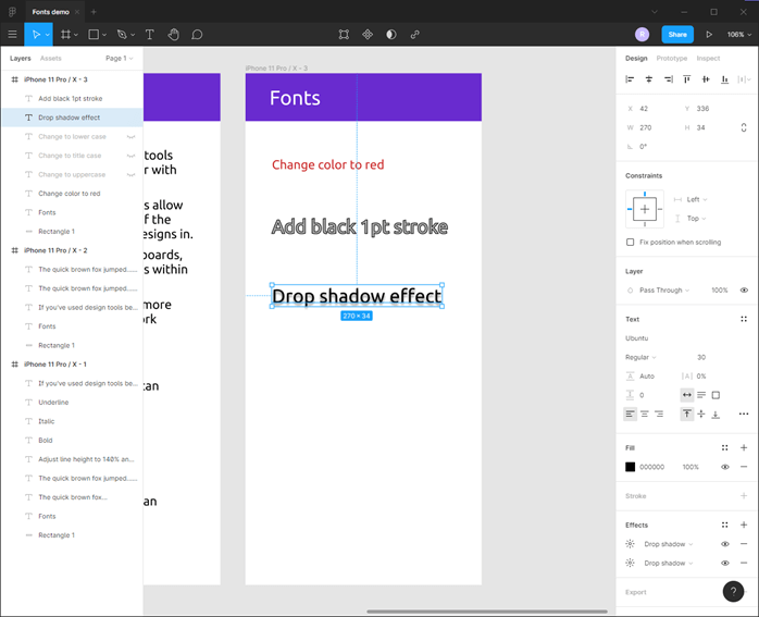 figma import fonts