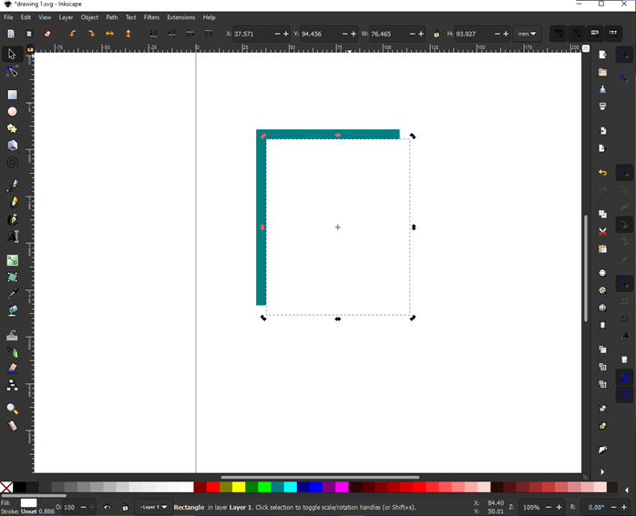 inkscape arrow end of line