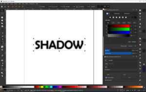 how to shadow text in inkscape