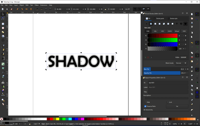 Inkscape shadow output 7