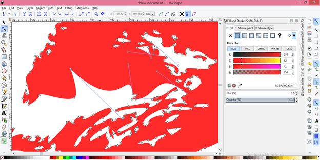 inkscape trace bitmap with no black outline