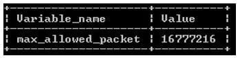 MariaDB max_allowed_packet 1