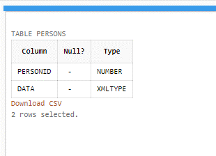 Oracle XMLTABLE output 1
