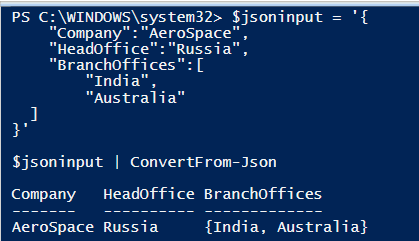 PowerShell JSON Format 3