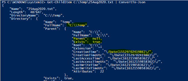 PowerShell JSON Format 5