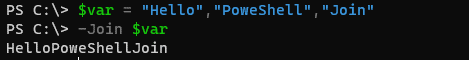 PowerShell join string output 3