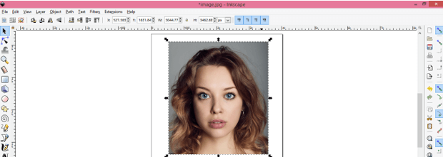 how to crop image in inkscape