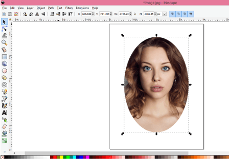 how to crop in inkscape