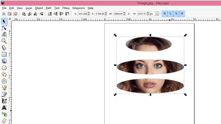 how to crop image in inkscape