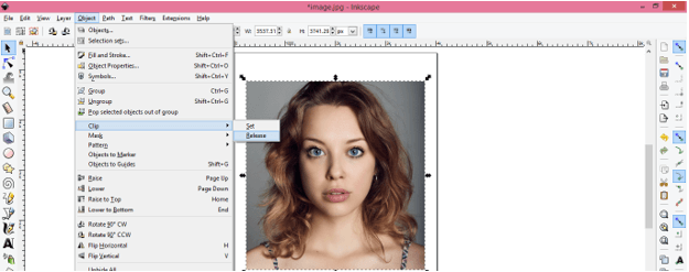 how to clip crop in inkscape