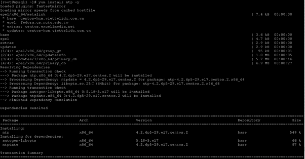 CentOS package manager output 4