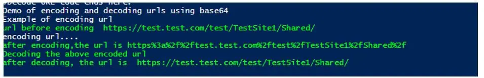 Demo of encoding and decoding urls