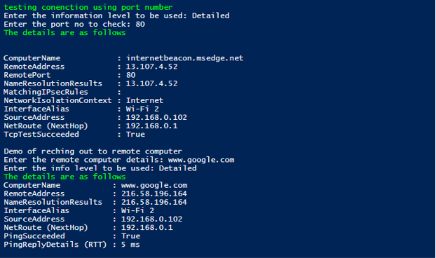 PowerShell Test-NetConnection 3