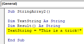 VBA Split String into Array Example 1-5