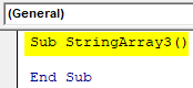 VBA Split String into Array Example 2-1