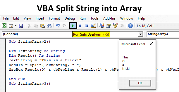 Vba Split String Into Array | How To Use Vba Split String Into Array?