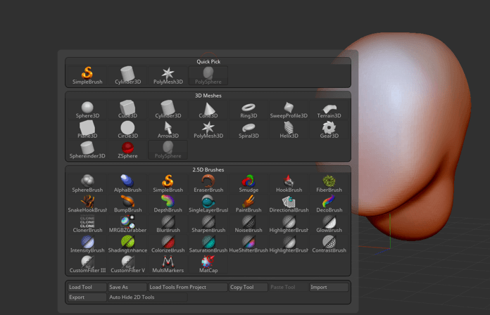 restore hotkey zbrush