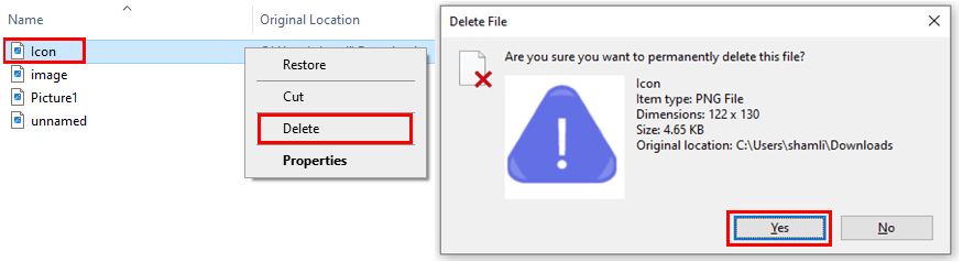 delete file permanently
