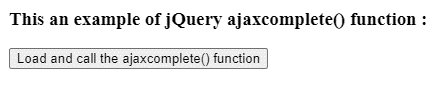 jQuery ajax complete output 1