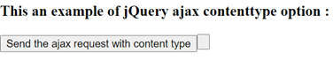 jQuery ajax contenttype output 1