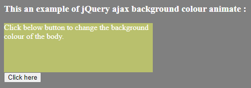 jQuery background color animate output 1.2