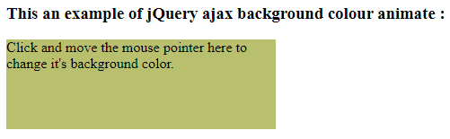 jQuery background color animate output 3
