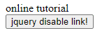 jQuery disable link output 1.2