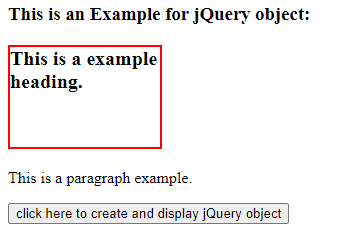 jQuery object output 1