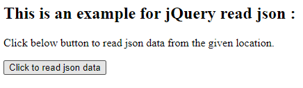 jQuery read JSON output 1