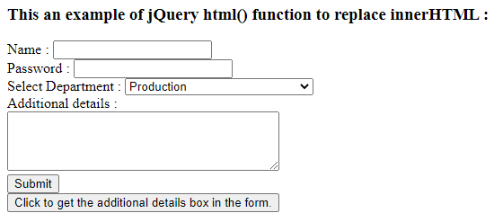 jQuery replace innerhtml output 2