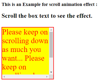 jQuery scroll animation output 2.2