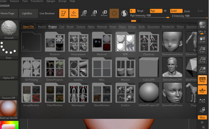 how to turn on grid zbrush hot key