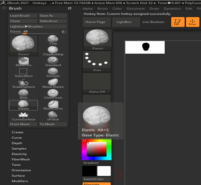 cant set up zbrush hotkey